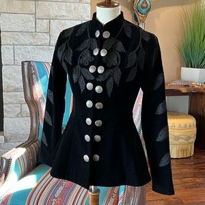 Roja Rare Velvet Embroidered Jacket! Size Small